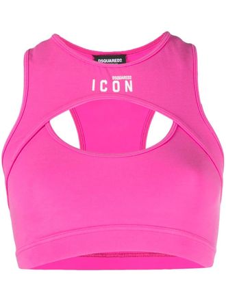Dsquared2 Uitgesneden sport-bh - Roze