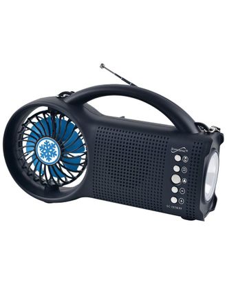 Supersonic Solar Power Bluetooth Speaker With Fm Radio/Led Torch Light/Fan