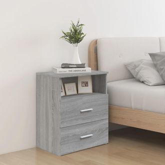 vidaXL Mesita De Noche Gris Sonoma 50x32x60 Cm Vidaxl