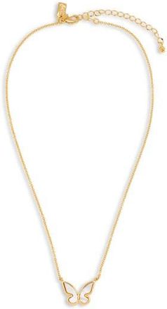 Kate Spade New York mother-of-pearl butterfly pendant necklace in Mop/Gold at Nordstrom Rack
