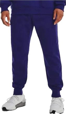 Under Armour Trainingsbroeken - Heren - Sweatpants - Blauw - L - Katoen - Broeken
