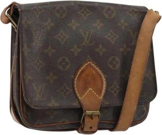 Louis Vuitton Pre-owned Vintage Canvas Cross Body Bag - Dames - Vintage Schoudertas - Bruin - ONE Size - Vintage