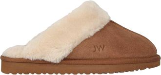 Jack Wills Dames/Dames Su&egrave;de Met Nepbont Gevoerde Muiltjes (Tan)