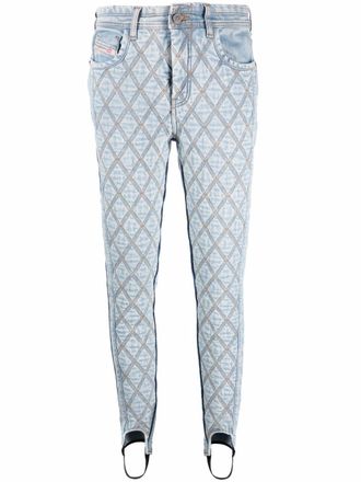 Diesel D-Duc super-skinny stirrup jeans - women - Cotton/Polyester/Spandex/Elastane/Cotton - 28/32 - Blue