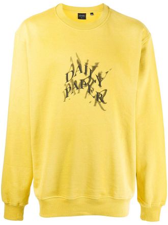 Daily Paper Clothing logo-print cotton sweatshirt - men - Cotton - S - Yellow