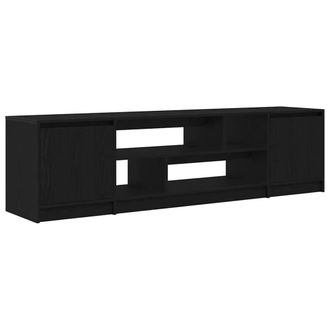 Berkfield Home TV Cabinet Black Oak 188.5x41x50 cm Engineered Wood