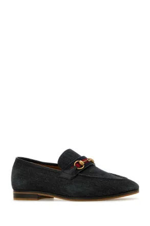 Gucci Mens Denim Loafers Blackdelaveblabrb Mocassini