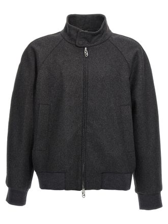 Fendi Gray Cashmere Mens Jacket