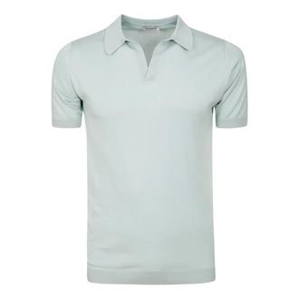 John Smedley Polo Shirts, male, Green, 2XL, Skipper Collar Polo Shirt