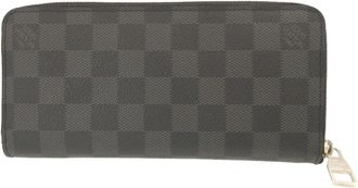 Louis Vuitton Black Damier Graphite Gray Damier Graphite Long Wallet (Bi-Fold) (Pre-Owned)