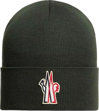 Moncler Green Logo Beanie Cap