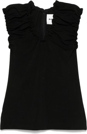 Jil Sander gathered blouse - Black