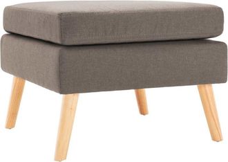 vidaXL Reposapiés de tela gris taupe Vidaxl