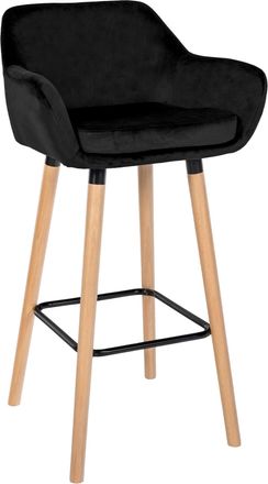 Clp Clp - Taburete De Bar Grant Terciopelo Negro
