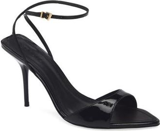 Schutz Elodie Ankle Strap Slide Sandal in Black at Nordstrom, Size 7.5
