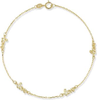 Ember Fine Jewelry 14K Love Script Bracelet