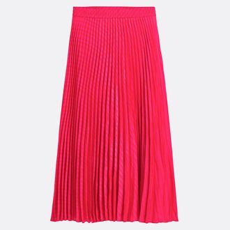 La Redoute Collections Lange gestreepte pliss&eacute;rok