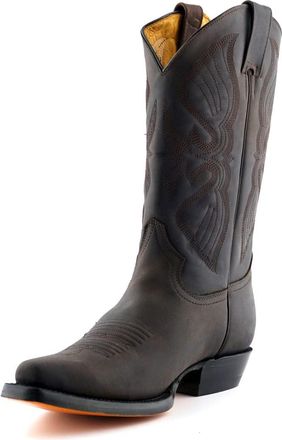 Grinders Louisiana Dark Brown Mens Cowboy Boots Size UK 12