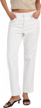 SPRWMN Sophia Slim Boyfriend Denim Jean In White