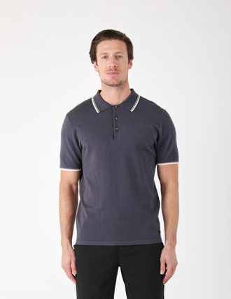 Glyder Elite Sweater Polo in Carbon/oatmilk at Nordstrom, Size Xx-Large