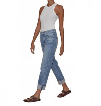 LE JEAN Easy Slim Straight-Leg Jeans In Beach House