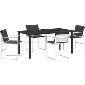 vidaXL Vidaxl - Conjunto De Comedor De Jard&iacute;n 5 Pcs Blanco 160 X 80 X 73 Cm