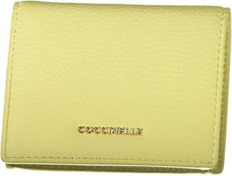 Coccinelle Gele Leren Portemonnee met Meerdere Vakken - Dames - Portefeuilles - Geel - ONE Size - Accessoires