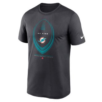 Nike Miami Dolphins Legend Icon Nike Mens Dri-FIT NFL T-Shirt in Grey | NKGK06F9P-NDB