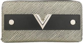 Louis Vuitton Silver Leather Long Wallet (Bi-Fold) (Pre-Owned)