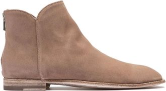 Officine Creative Solitude zip-detail suede boots - women - Buffalo Leather/Rubber/Fabric/Suede - 39 - Brown