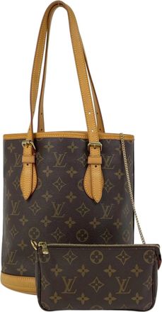 Louis Vuitton Brown Monogram Shoulder Bag Tote Bag (Pre-Owned)