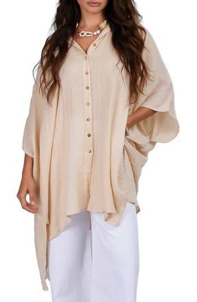 Saachi Oversize Cover-Up Shirt in Beige at Nordstrom Rack