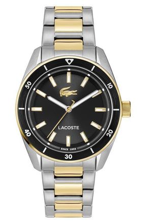 Lacoste Boston Bracelet Watch, 39mm in Silver Gold at Nordstrom
