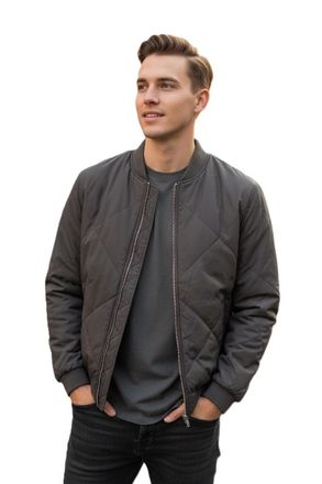 Bee Inspired Collection Knight Bomber Jacket, Khaki Green, Lightweight, Zip Pockets, Ribbed Cuffs and Hem (UK, Alpha, XS, Regular, Regular, Charcoal)