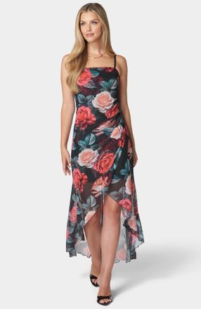 Bebe Womens Hi-low Hem Wrap Tube Dress