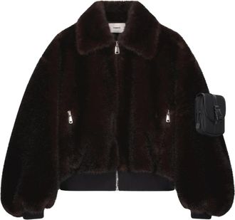 Coperni Nep Bont Bomberjack - Dames - Jassen - Bruin - S - Denim - Jassen