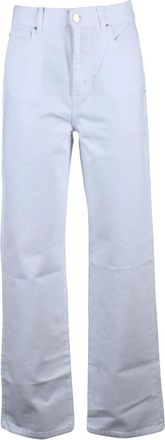 Marella Wleg 1 Bis Wide Jeans - Dames - Loose Fit Jeans - Wit - 2XS - Katoen - Jeans