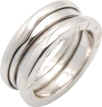 Bulgari Silver White Gold (18K) Band Ring (Pre-Owned)