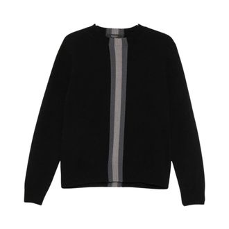 Gucci Truien & Vesten, Heren, Zwart, S, Wol, Ronde hals gebreid
