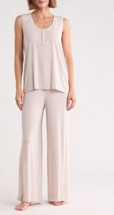 Barefoot Dreams Henley Tank & Pants Pajamas in Silver Ice at Nordstrom Rack, Size Medium