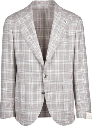 L.B.M. 1911 Giacca Sfiancata - Heren - Blazers - Beige - 2XL - Wol - Jassen