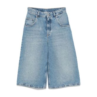 Stella McCartney Korte Broeken, Dames, Blauw, W27, Denim, Clear Blue Denim Shorts