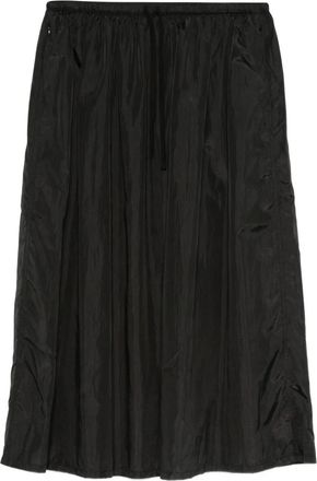 6397 drawstring elastic-waist skirt - Black
