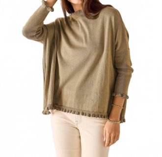 Mersea Catalina Ruffle Sweater In Saddle