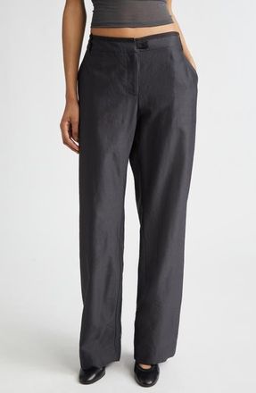 Paloma Wool Vira Wool & Silk Flare Leg Pants in Black at Nordstrom, Size 10 Us