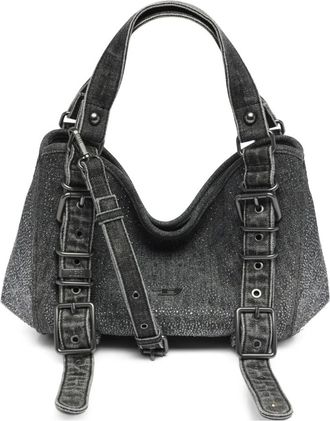 Diesel D-One Small Top-Handle Tas - Dames - Tassen - Grijs - Maat: ONE Size Zijde