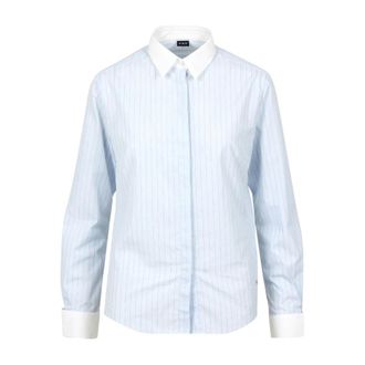 Fay Overhemd - Dames - Blouses & Shirts - Blauw - Maat: M Katoen