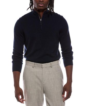 Autumn Cashmere 1/4-Zip 100% Cashmere Mock Neck Sweater