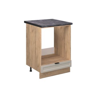 Vicco Armario Para Horno Empotrado Fame-line, Grisbeige, 60 Cm, Et Antracita