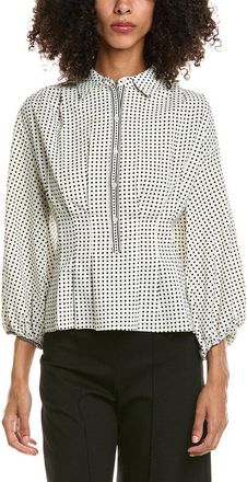 Max Studio 3/4-Sleeve Pleat Front Blouse